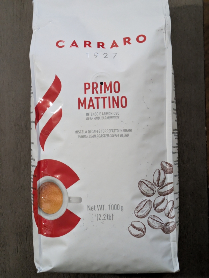 Carraro Primo Mattino Roasted Whole Bean Coffee 2.2lbs