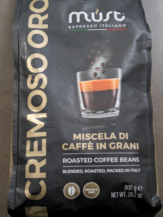 Must Espresso Italiano Cremoso Oro Whole Beans Coffee 1.76lbs